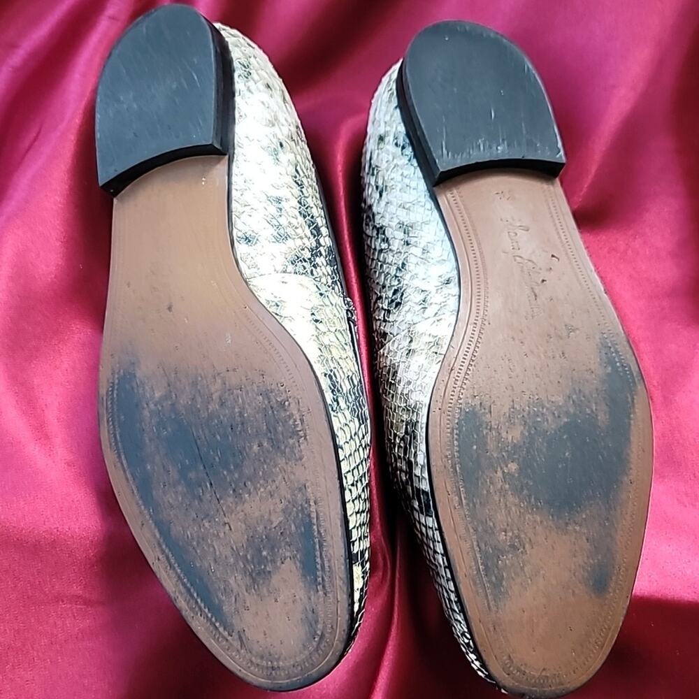 SAM EDELMAN sz8.5 snakeskin slip on premium leather loafer - Picture 9 of 11